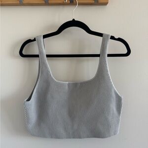 Aritzia Babaton Cropped Grey Tank
